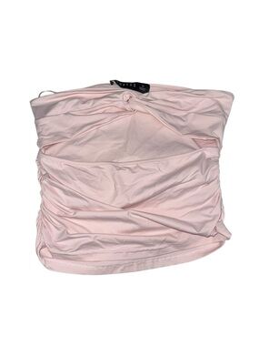 Lioness Light Pink Ruched Strapless Knotted Tube Top Medium
